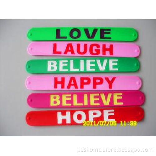 Party Healthy Silicone Slap Bracelet / Sports Silicone Brac